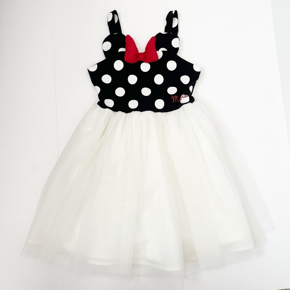 Disney Minnie Mouse Polka Dot & Mesh Dress